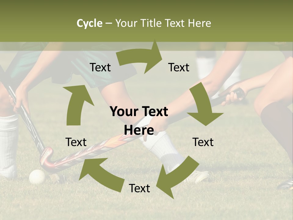 Battle Determined Women Field Hockey PowerPoint Template