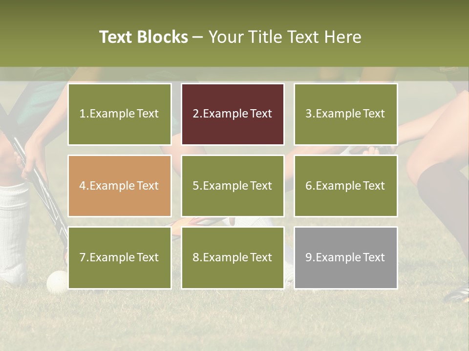 Battle Determined Women Field Hockey PowerPoint Template