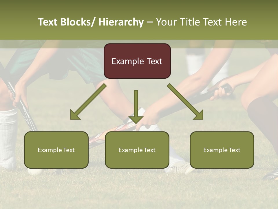 Battle Determined Women Field Hockey PowerPoint Template