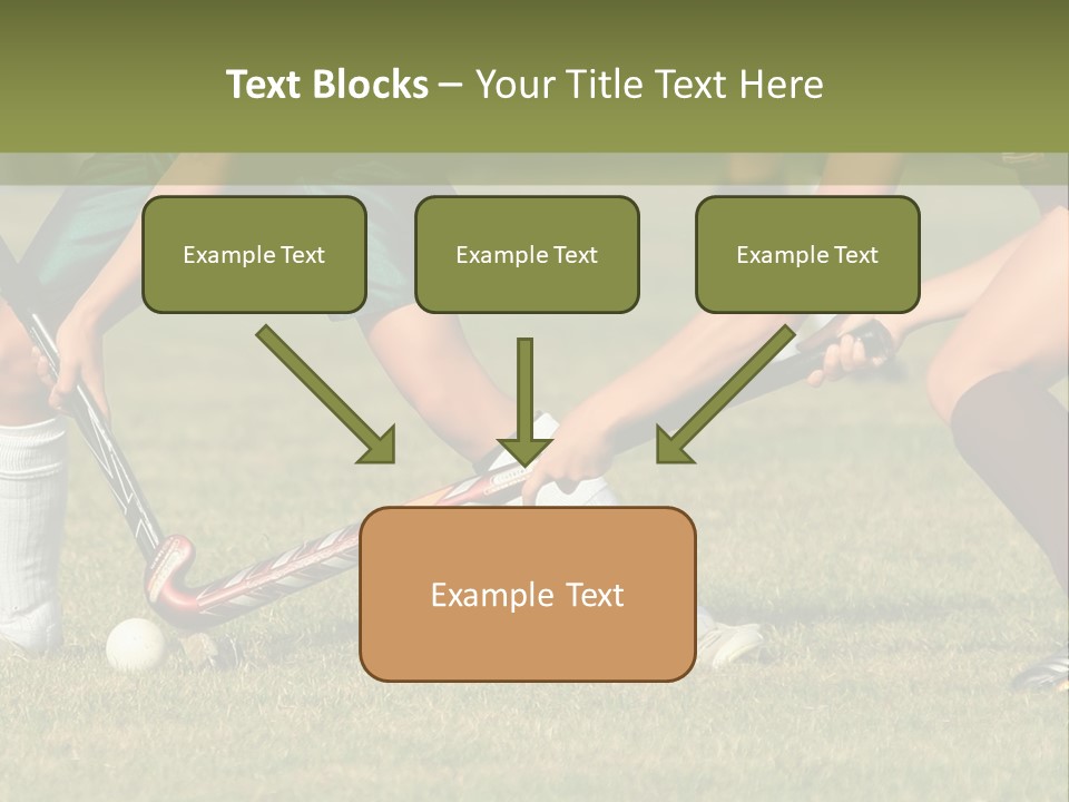 Battle Determined Women Field Hockey PowerPoint Template