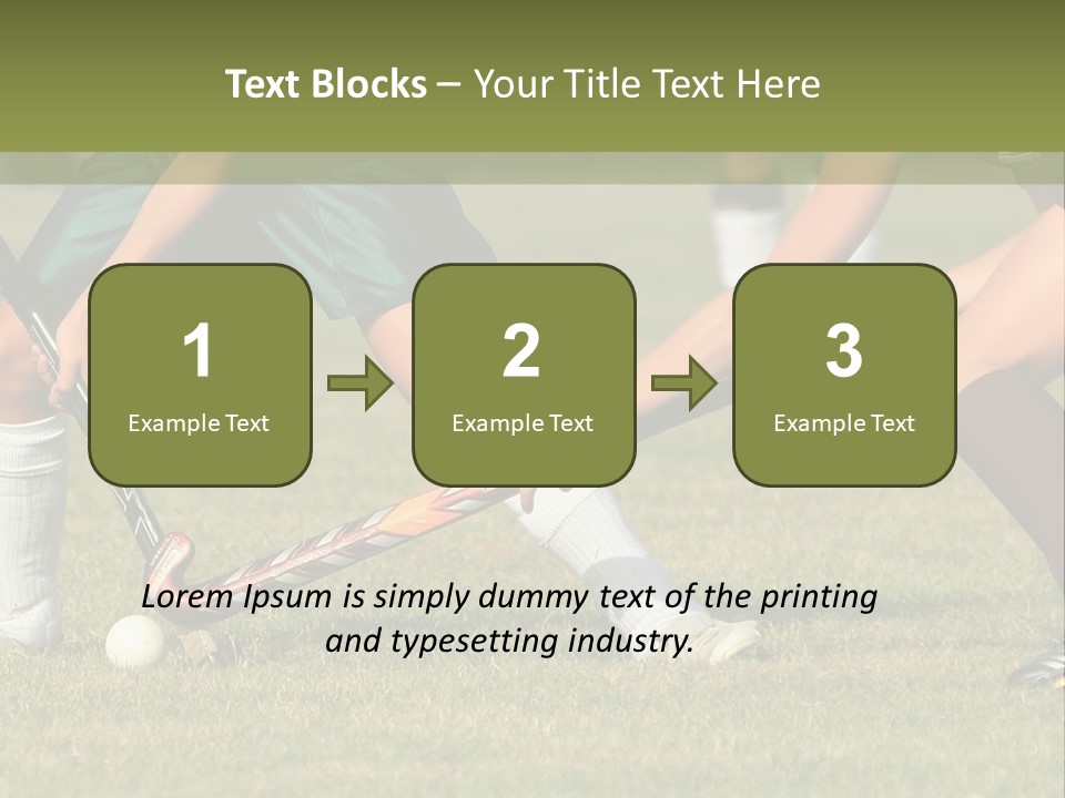 Battle Determined Women Field Hockey PowerPoint Template
