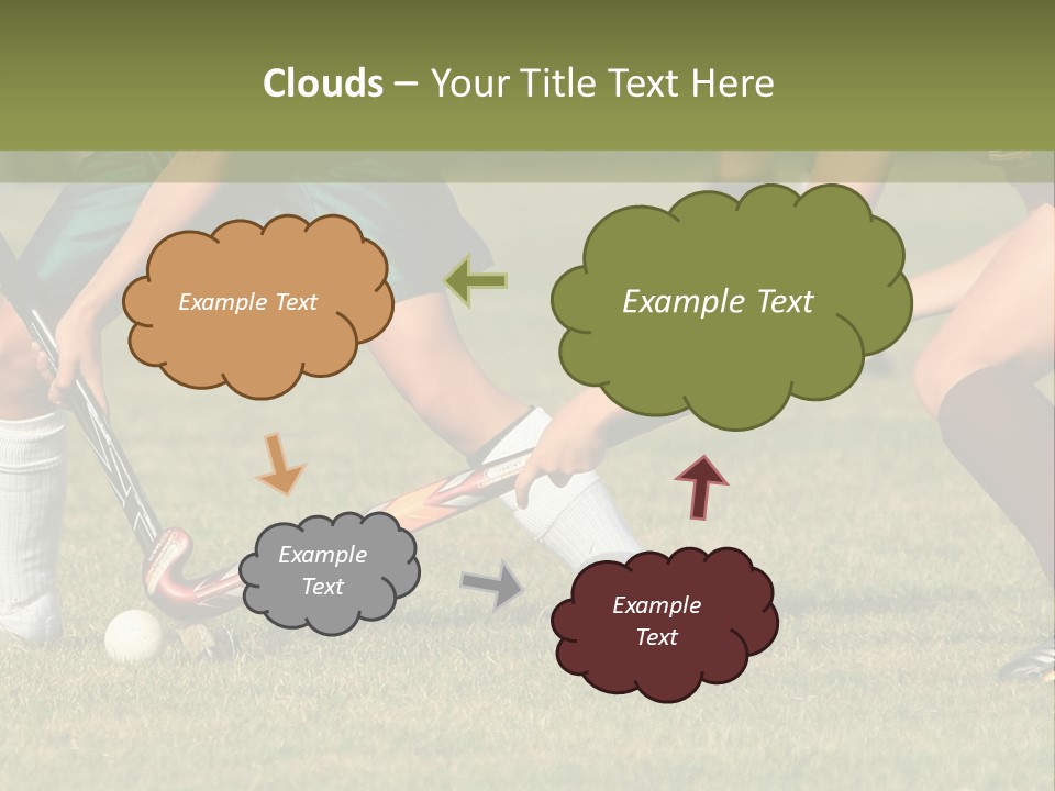 Battle Determined Women Field Hockey PowerPoint Template