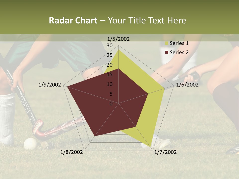 Battle Determined Women Field Hockey PowerPoint Template