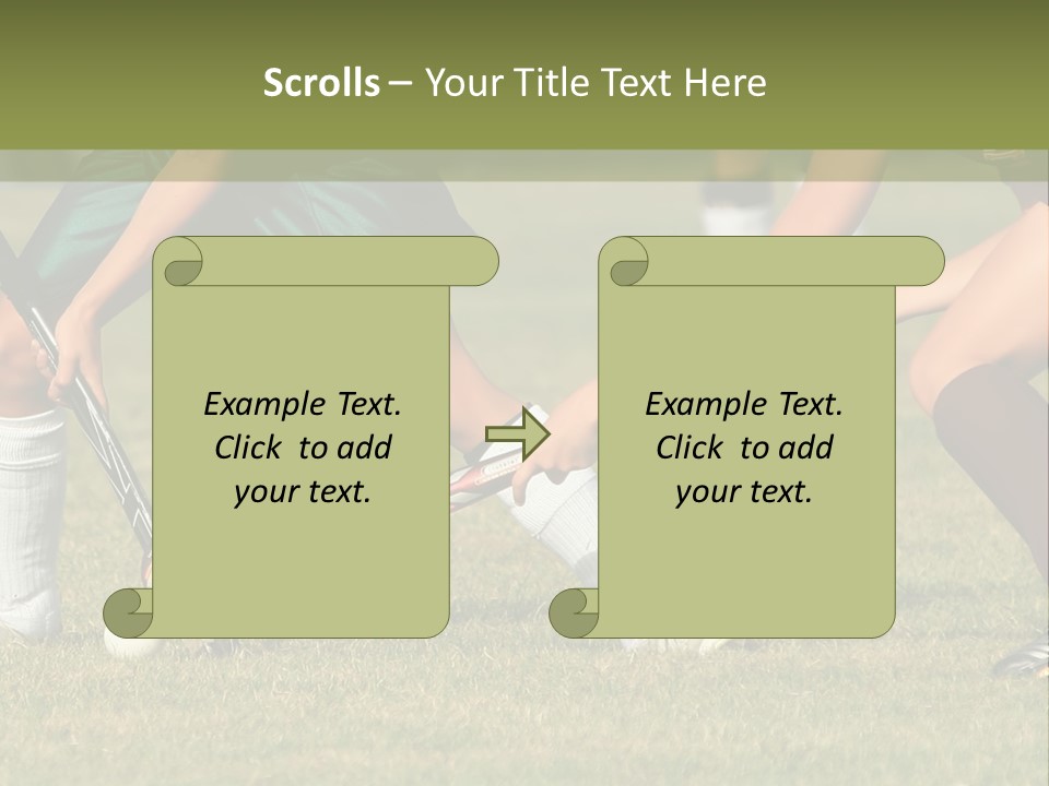 Battle Determined Women Field Hockey PowerPoint Template