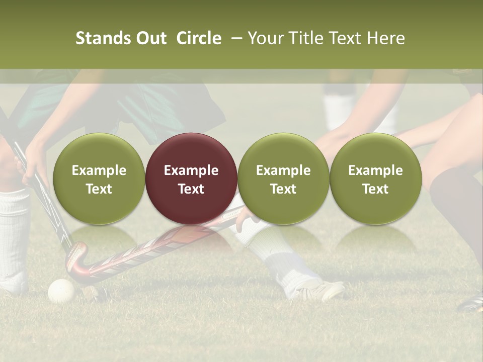 Battle Determined Women Field Hockey PowerPoint Template