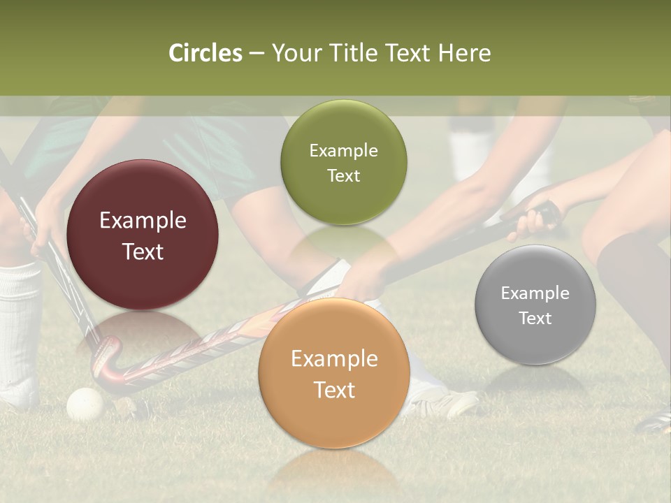 Battle Determined Women Field Hockey PowerPoint Template