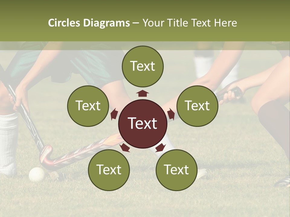 Battle Determined Women Field Hockey PowerPoint Template