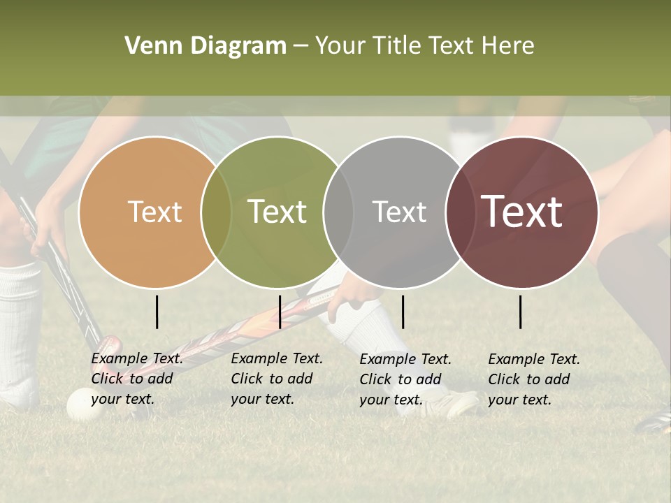 Battle Determined Women Field Hockey PowerPoint Template