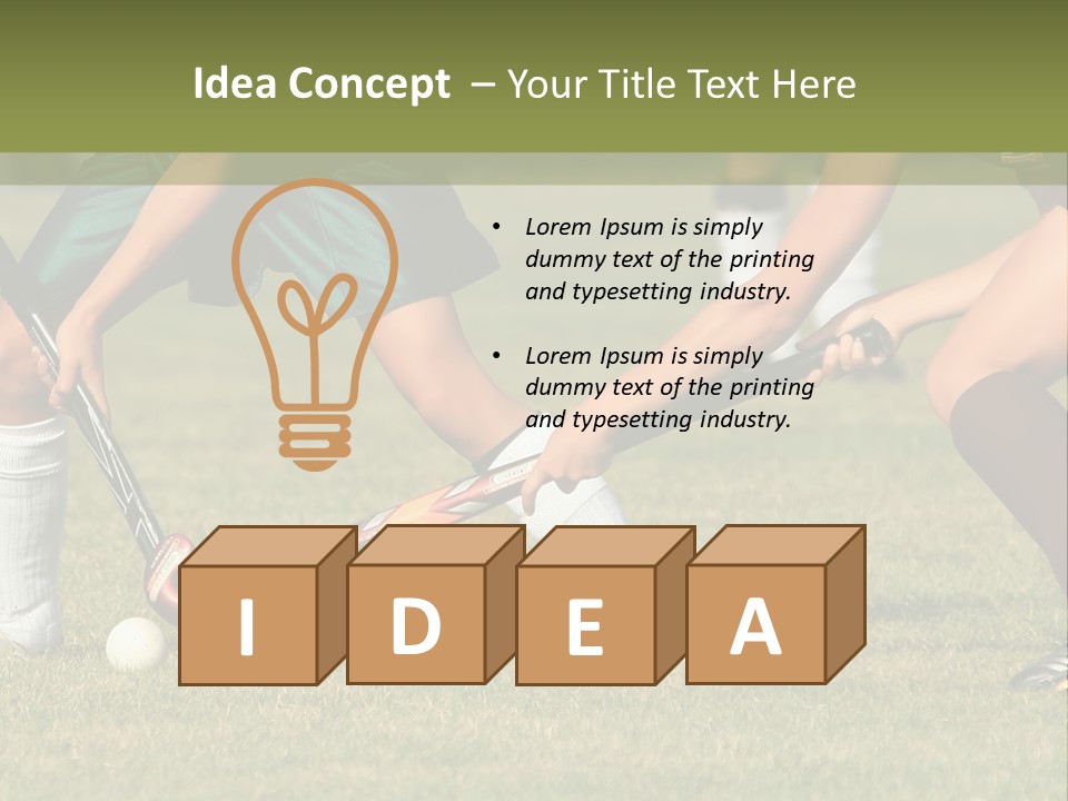 Battle Determined Women Field Hockey PowerPoint Template