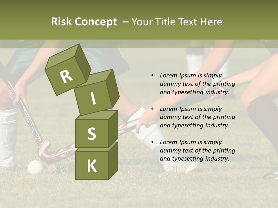 Battle Determined Women Field Hockey PowerPoint Template