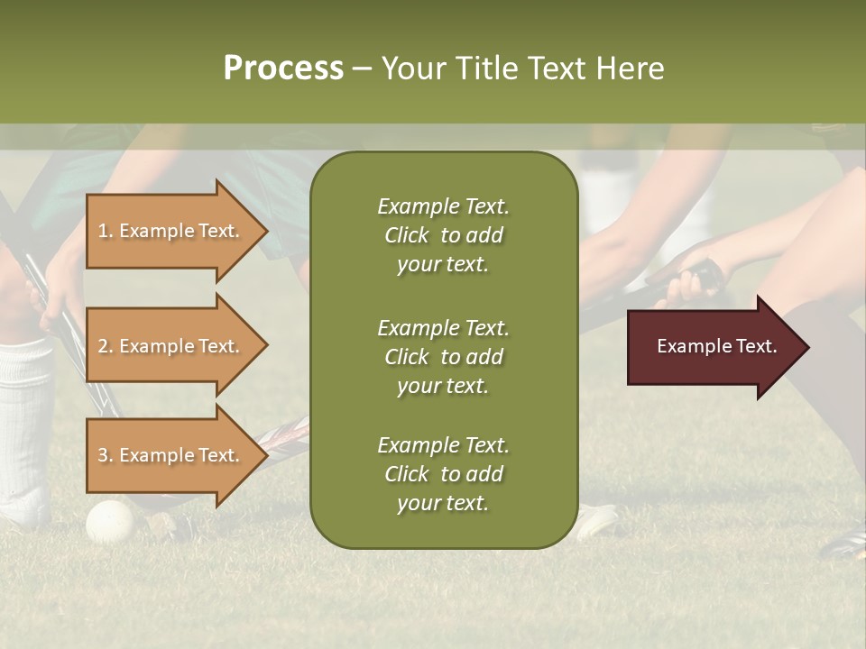 Battle Determined Women Field Hockey PowerPoint Template