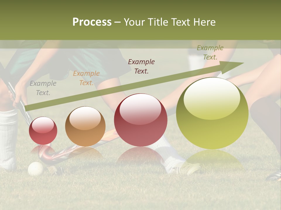 Battle Determined Women Field Hockey PowerPoint Template