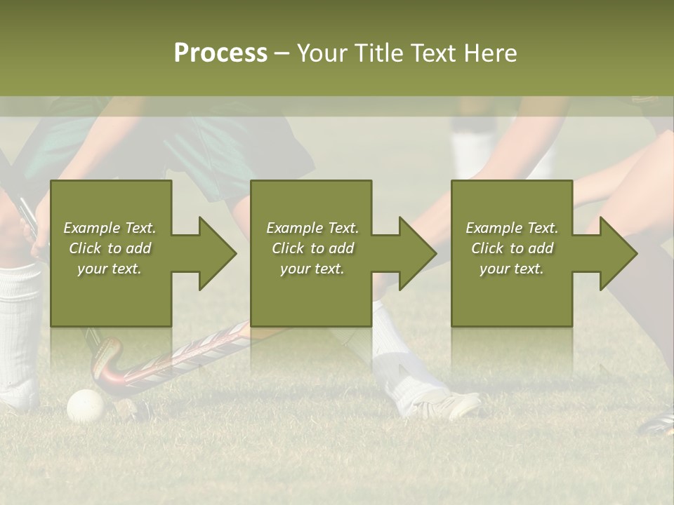 Battle Determined Women Field Hockey PowerPoint Template