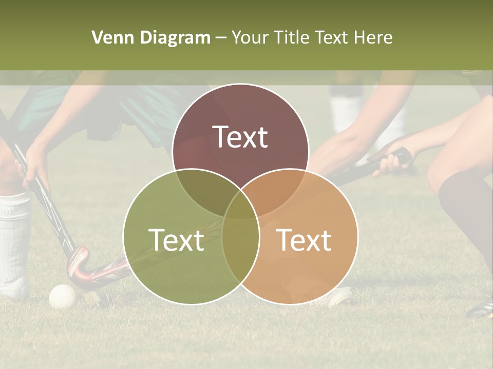 Battle Determined Women Field Hockey PowerPoint Template