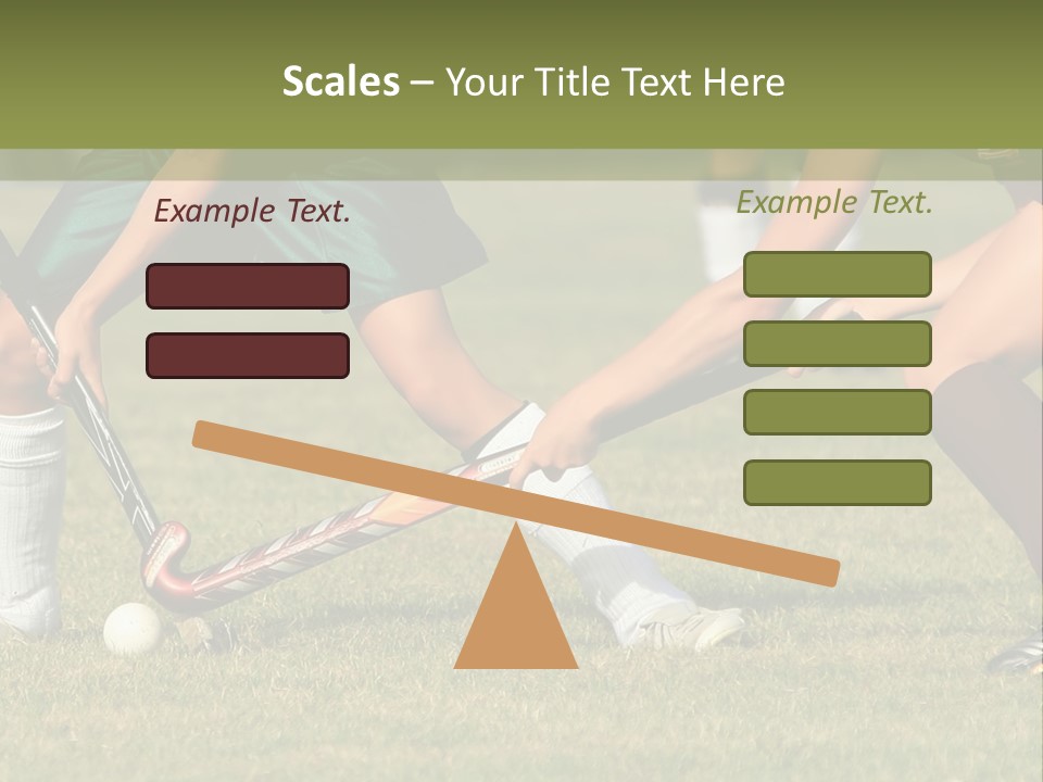 Battle Determined Women Field Hockey PowerPoint Template