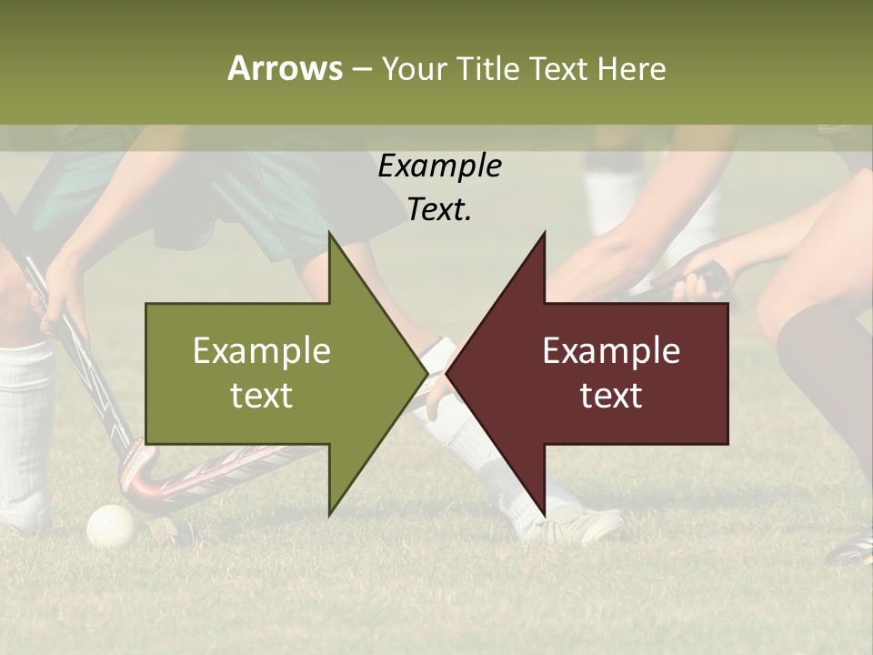 Battle Determined Women Field Hockey PowerPoint Template