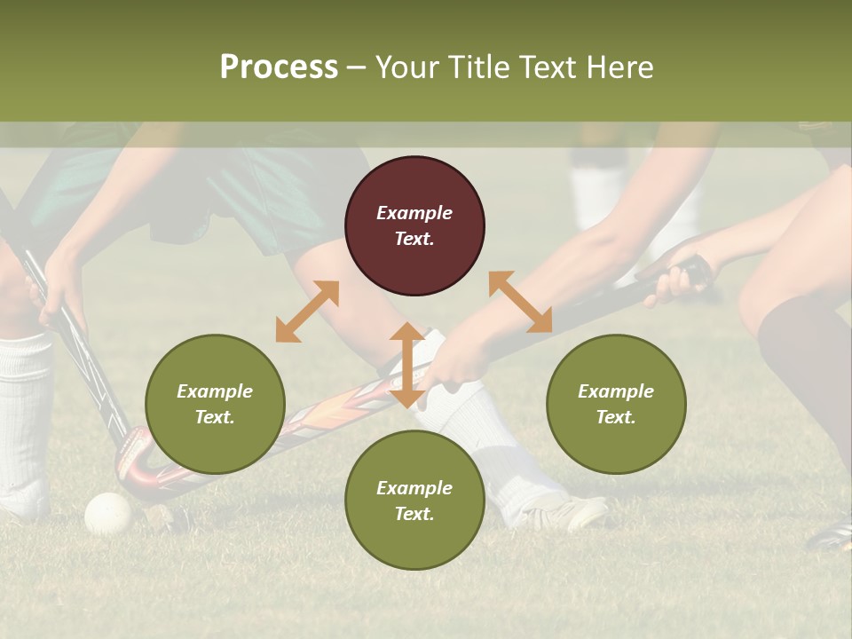 Battle Determined Women Field Hockey PowerPoint Template