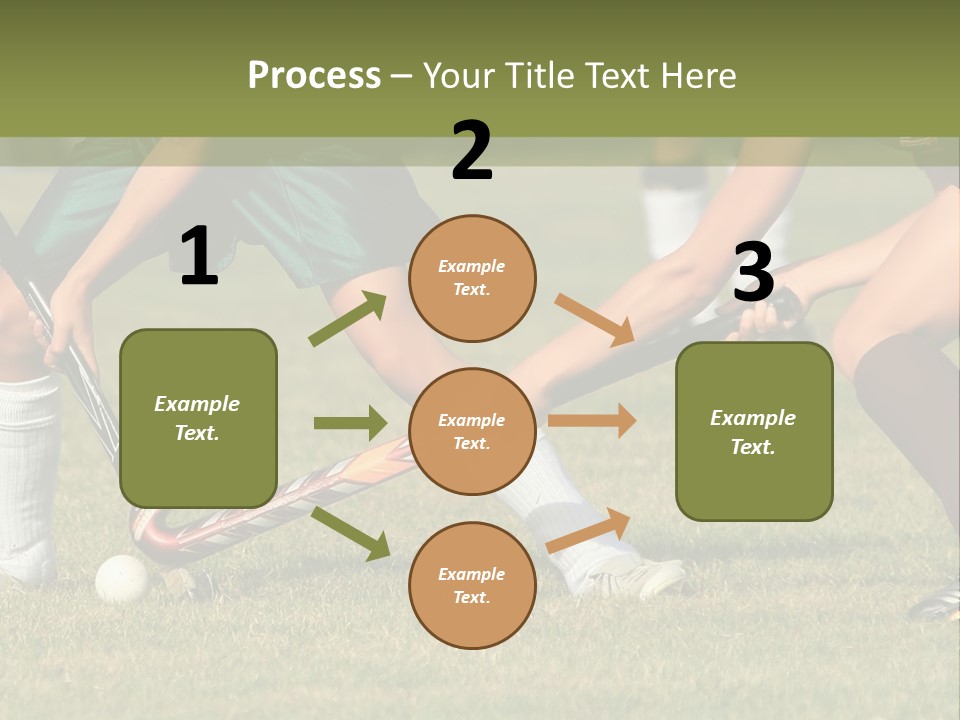 Battle Determined Women Field Hockey PowerPoint Template