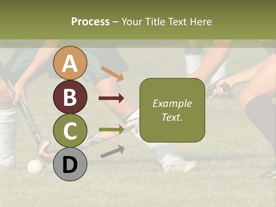 Battle Determined Women Field Hockey PowerPoint Template