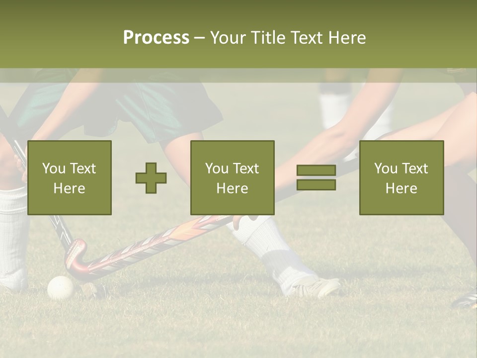 Battle Determined Women Field Hockey PowerPoint Template