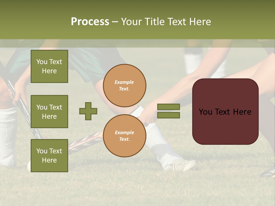 Battle Determined Women Field Hockey PowerPoint Template