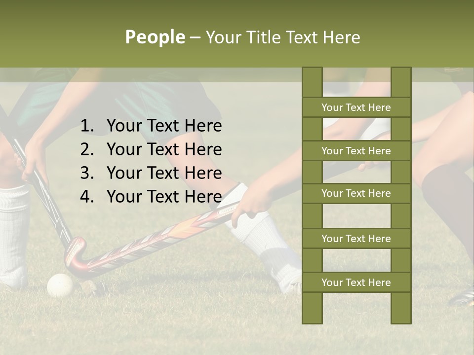 Battle Determined Women Field Hockey PowerPoint Template