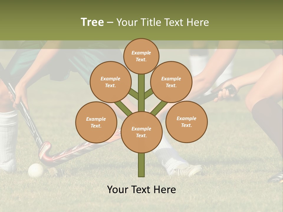 Battle Determined Women Field Hockey PowerPoint Template