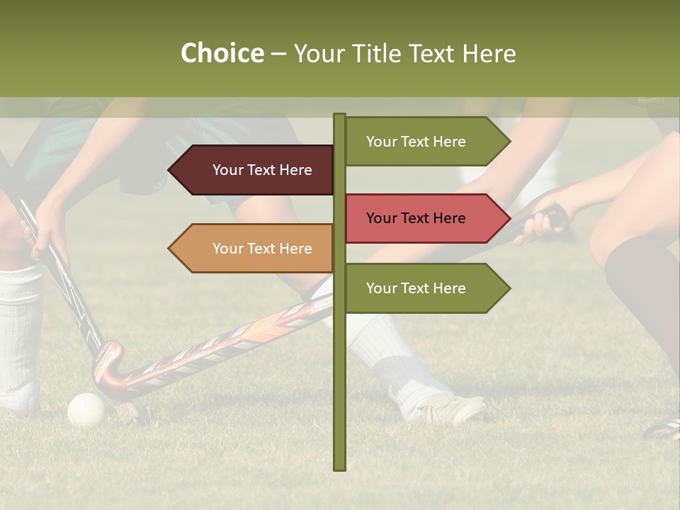 Battle Determined Women Field Hockey PowerPoint Template