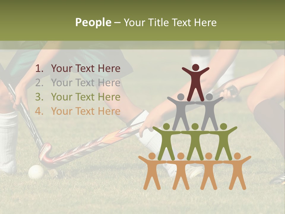 Battle Determined Women Field Hockey PowerPoint Template