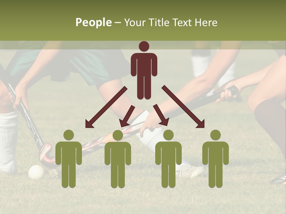 Battle Determined Women Field Hockey PowerPoint Template