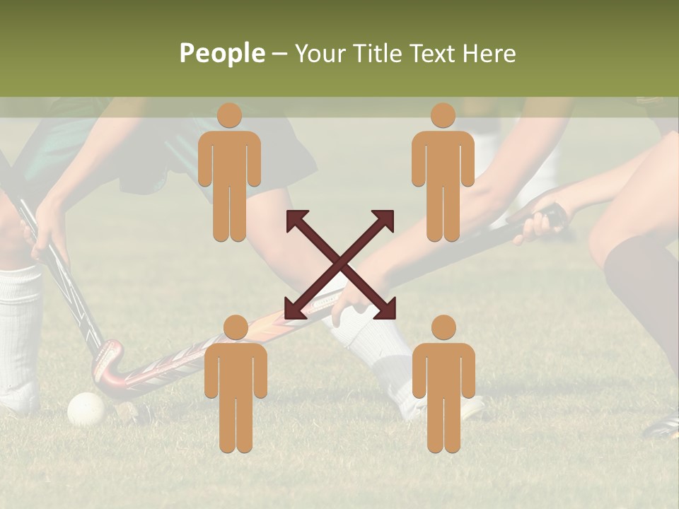 Battle Determined Women Field Hockey PowerPoint Template