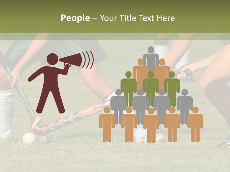 Battle Determined Women Field Hockey PowerPoint Template