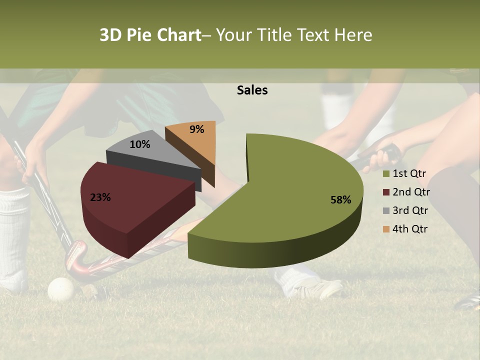 Battle Determined Women Field Hockey PowerPoint Template