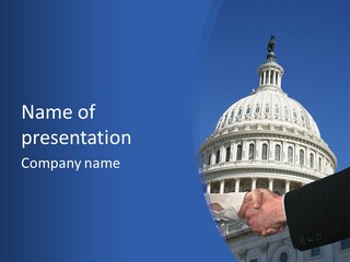 Congress Partnership Building PowerPoint Template