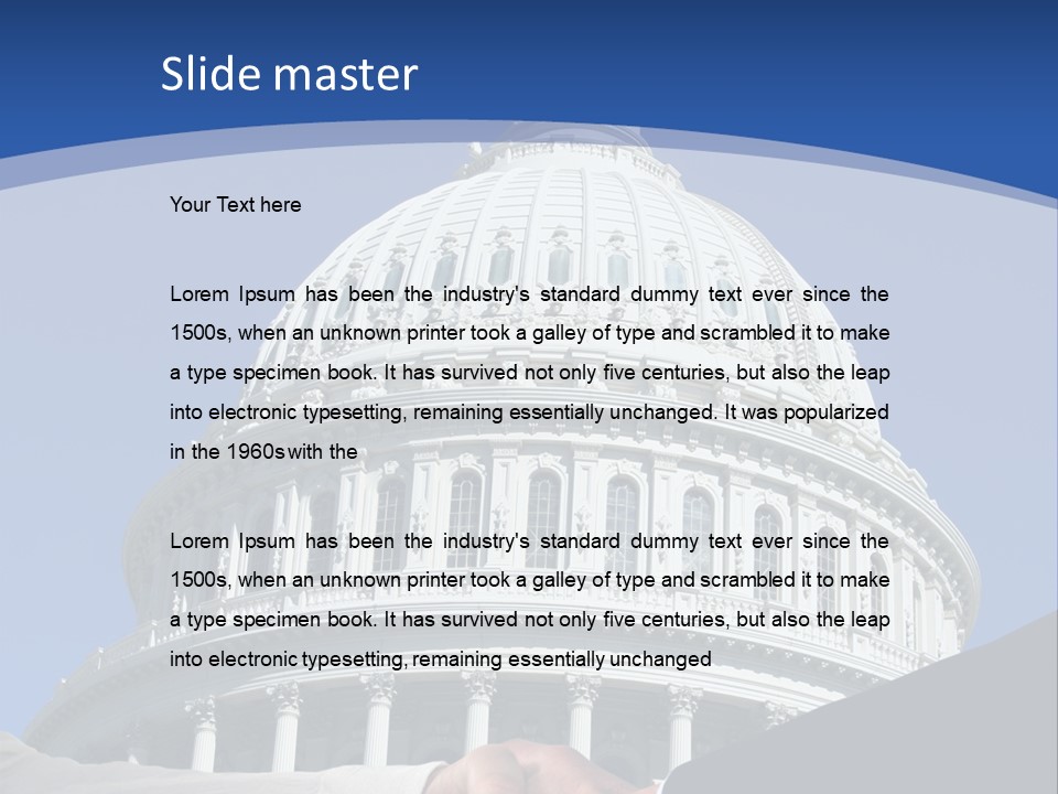Congress Partnership Building PowerPoint Template