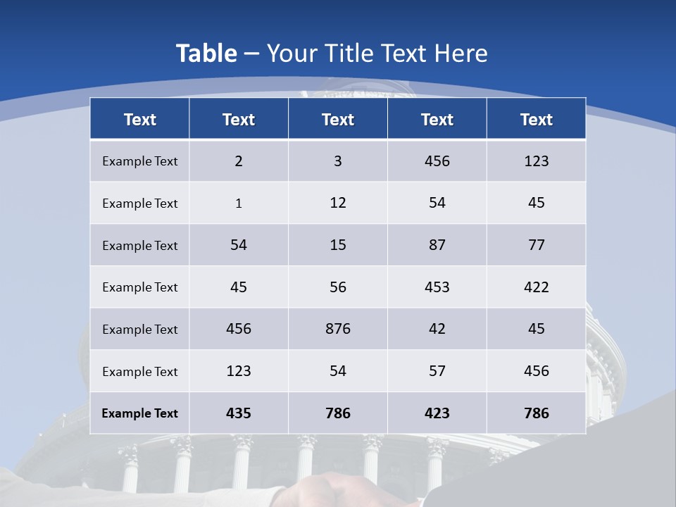 Congress Partnership Building PowerPoint Template