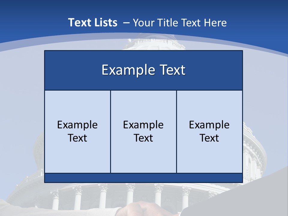 Congress Partnership Building PowerPoint Template