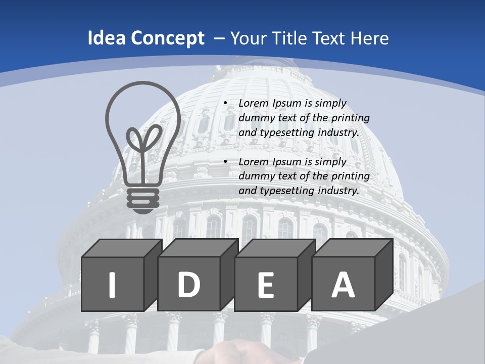 Congress Partnership Building PowerPoint Template