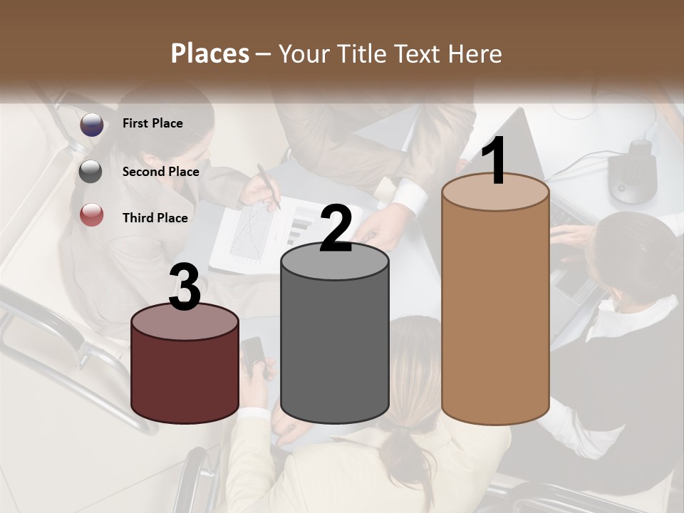 Woman Dial Employment PowerPoint Template