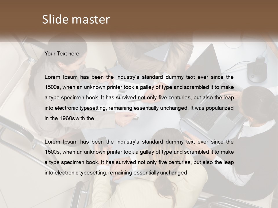 Woman Dial Employment PowerPoint Template