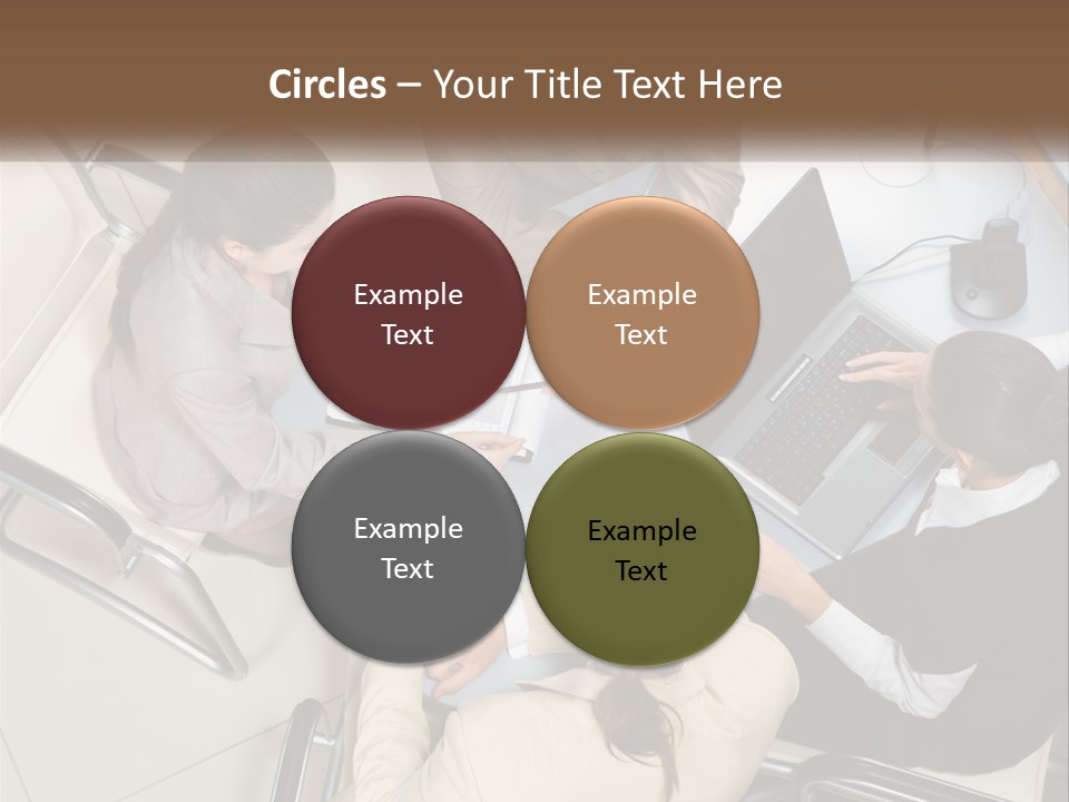 Woman Dial Employment PowerPoint Template