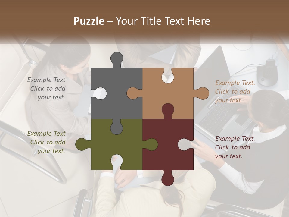 Woman Dial Employment PowerPoint Template