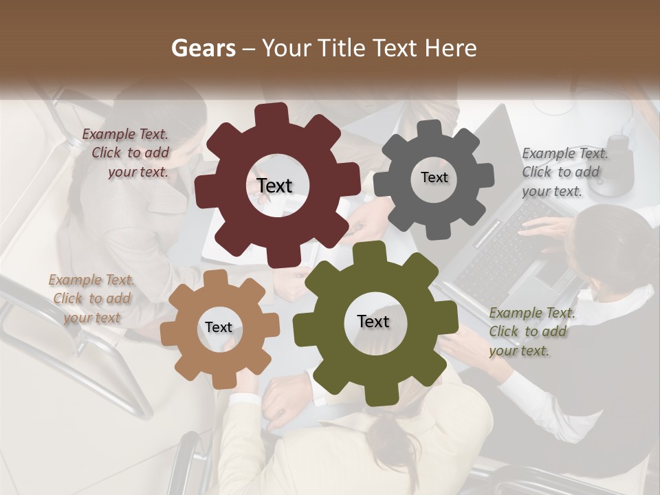 Woman Dial Employment PowerPoint Template