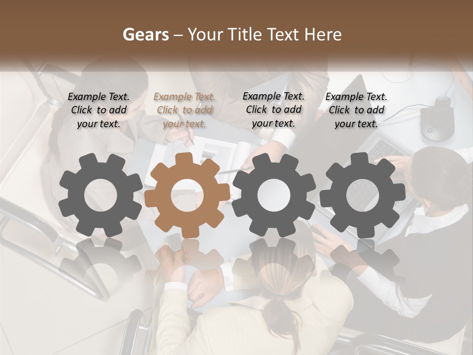 Woman Dial Employment PowerPoint Template