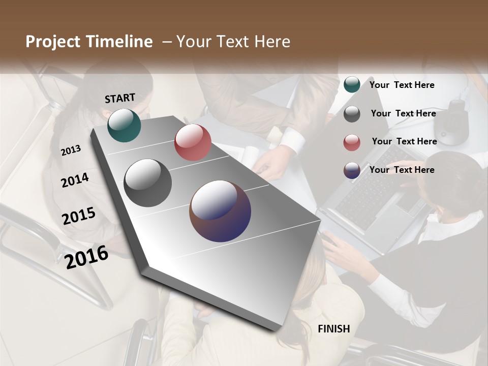 Woman Dial Employment PowerPoint Template