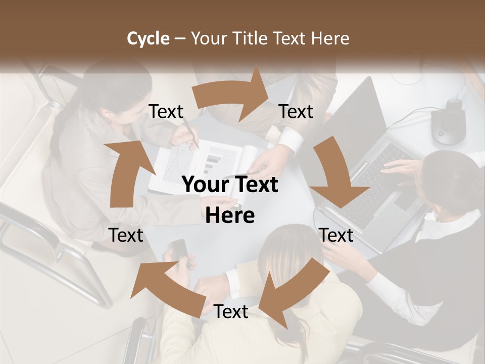 Woman Dial Employment PowerPoint Template