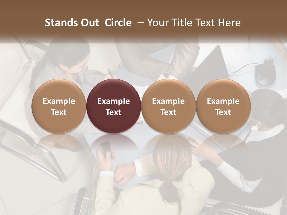 Woman Dial Employment PowerPoint Template