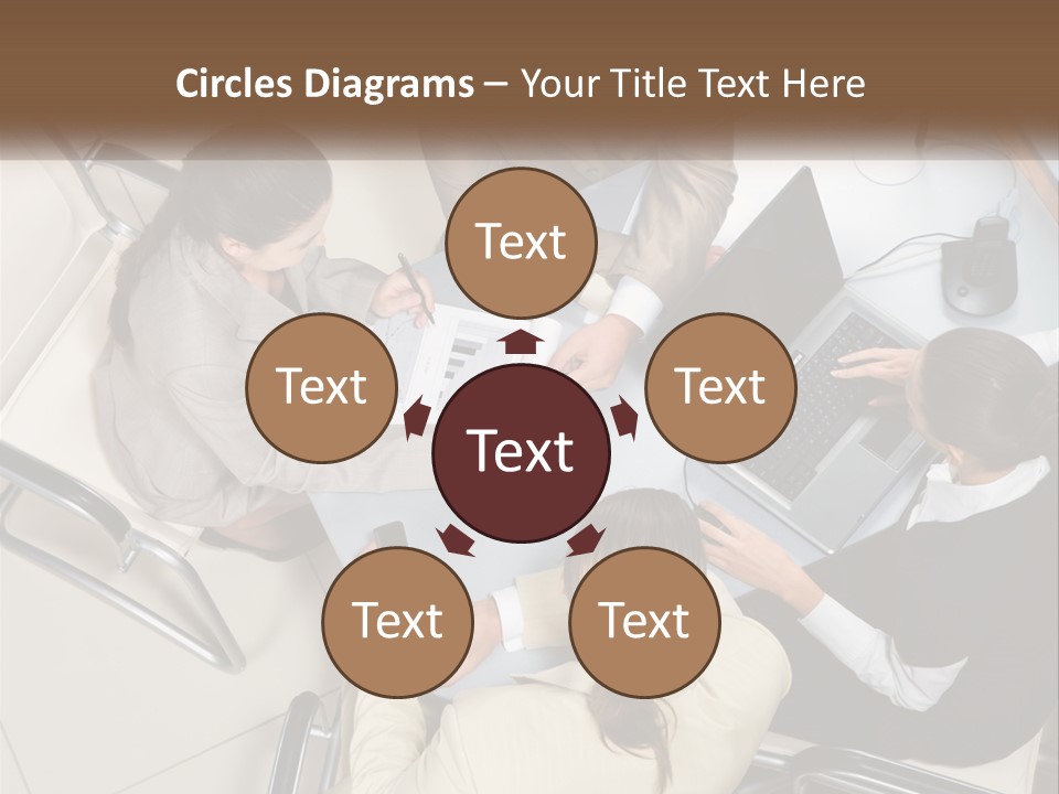 Woman Dial Employment PowerPoint Template