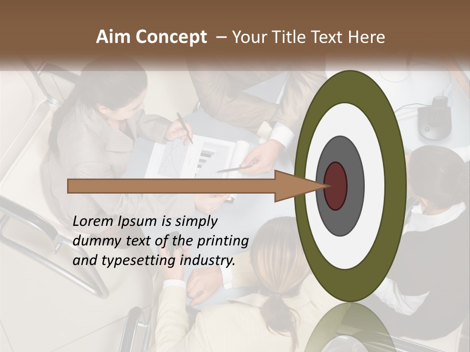 Woman Dial Employment PowerPoint Template