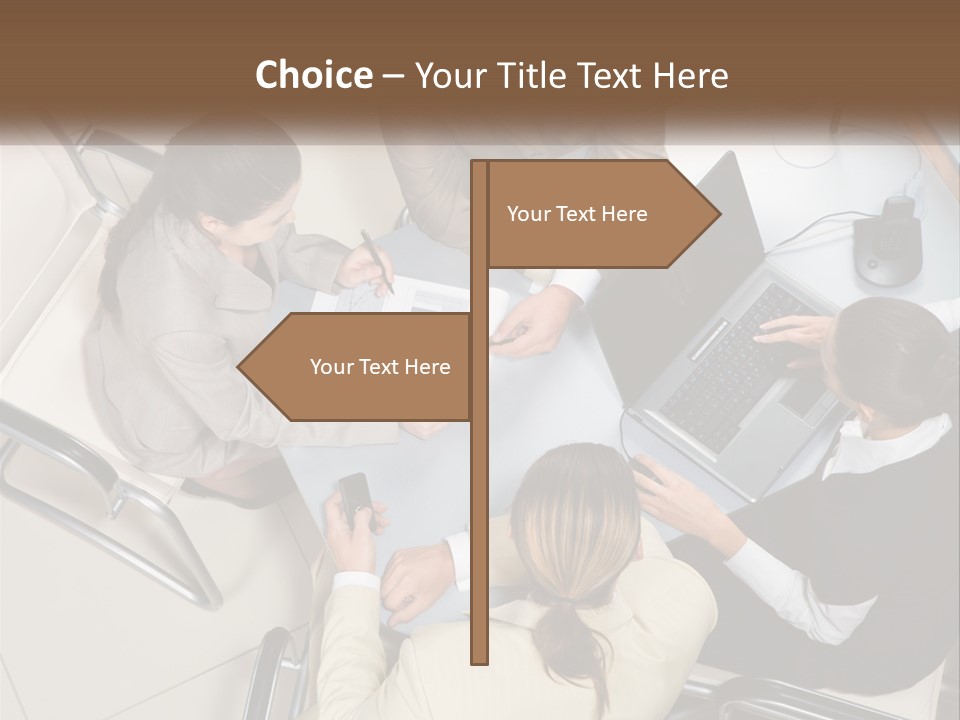 Woman Dial Employment PowerPoint Template